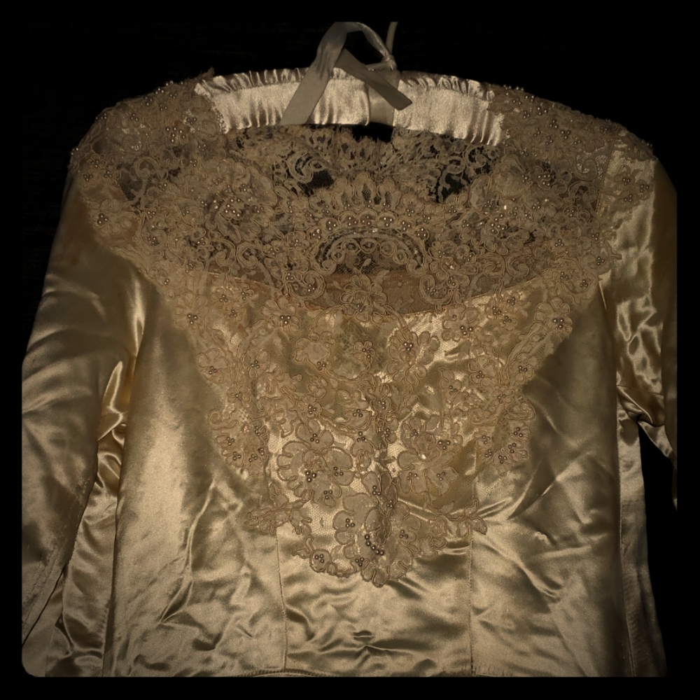 Vintage wedding dress, handmade